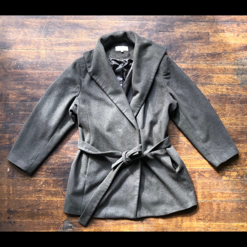 Dark green Calvin Klein wool coat